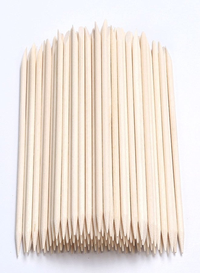 HOOMBOOM 100Pcs Orange Wood Sticks for Nails, HOOMBOOM Double Sided Cuticle Pusher Remover Nail Art Manicure Pedicure Tool for Manicure Pedicure - Image 3